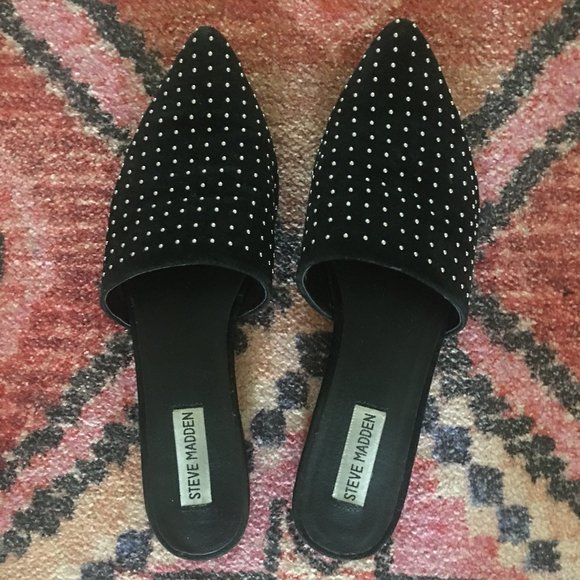 Steve Madden Shoes - Steve Madden Trace Studded Point-Toe Mules 8.5